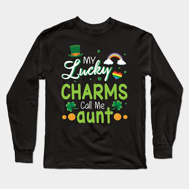 My Lucky Charms Call Me Aunt Happy Saint Patrick Day Long Sleeve T-Shirt by bakhanh123